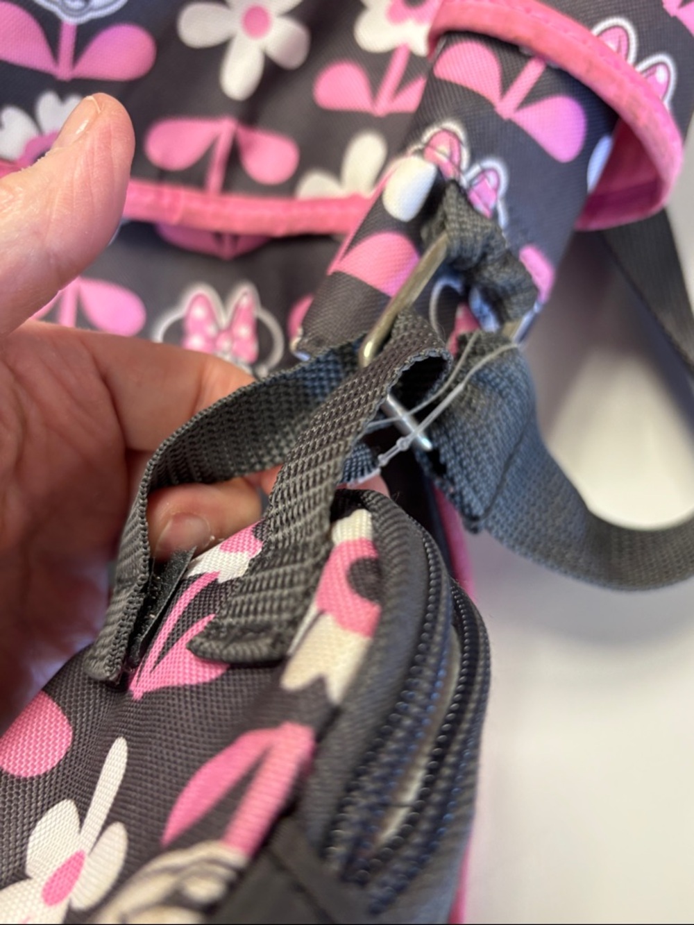 Disney Black and Pink Minnie Floral Messenger Crossbody - Picture 15 of 16